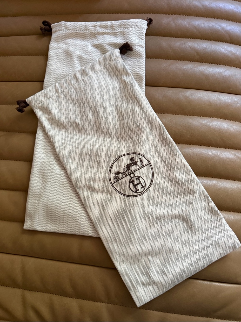 Hermes shoe Dustbags (set of 2)